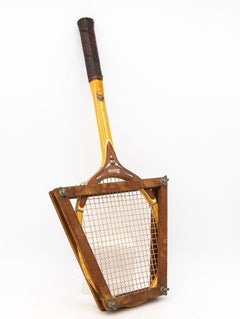 Vintage Davis Tennis Racket with Press, USA 1970s
