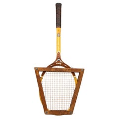 Used Davis Tennis Racket with Press, USA 1970s