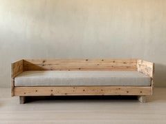 Vintage Daybed in the Style of Donald Judd, Pine wood and Linen, c. 1970s