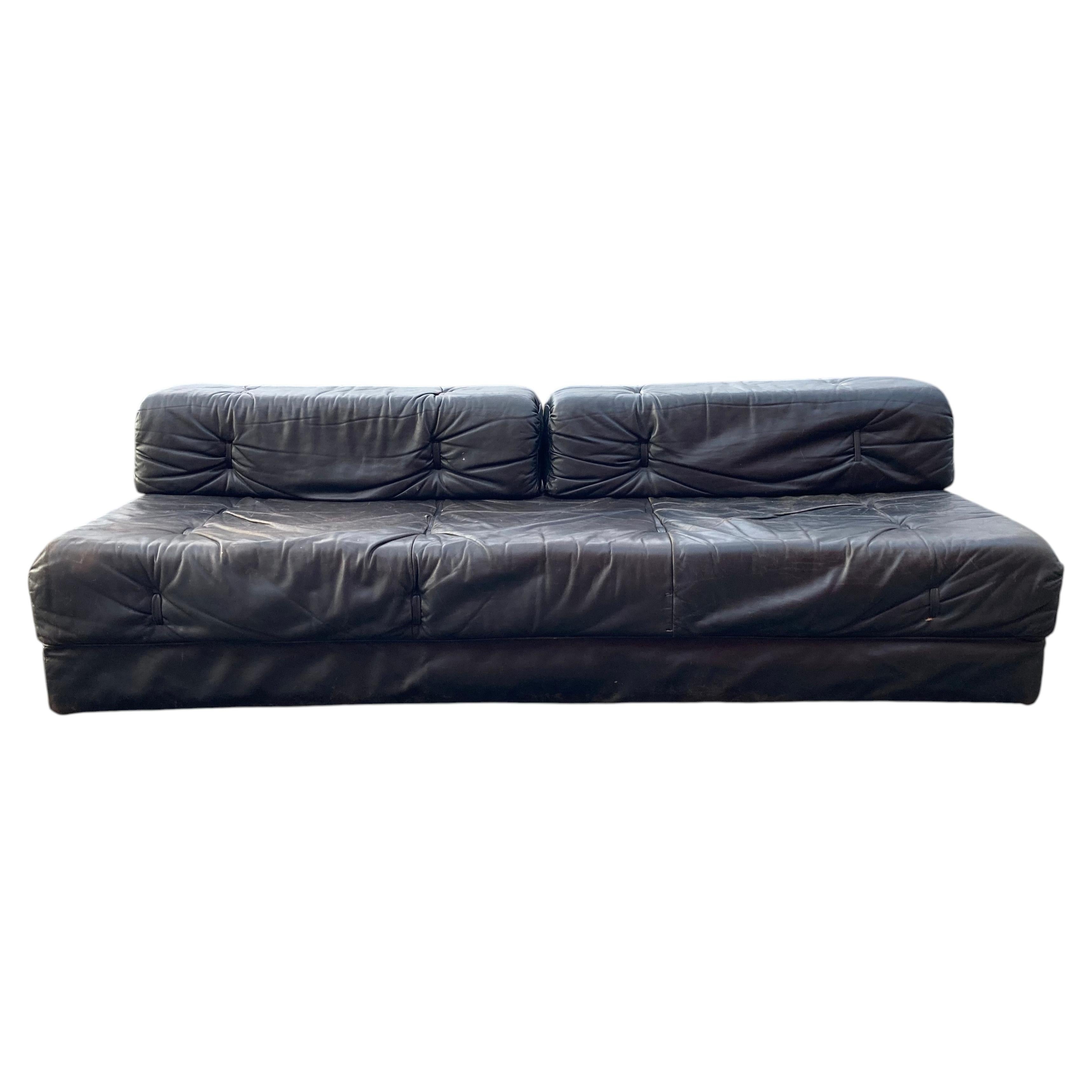 Divano Daybed Atrium in pelle vintage di Wittmann in vendita