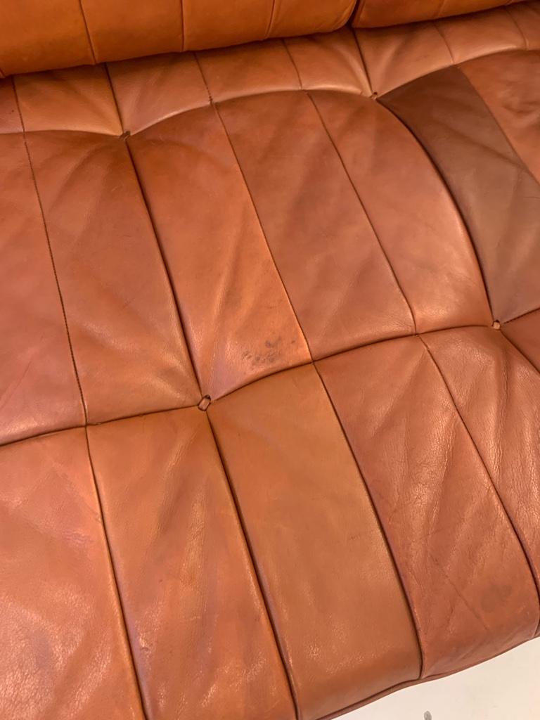 Vintage Daybed Sofa DS80 Patchwork Cognac Leather by De Sede, Switzerland 1960s 6