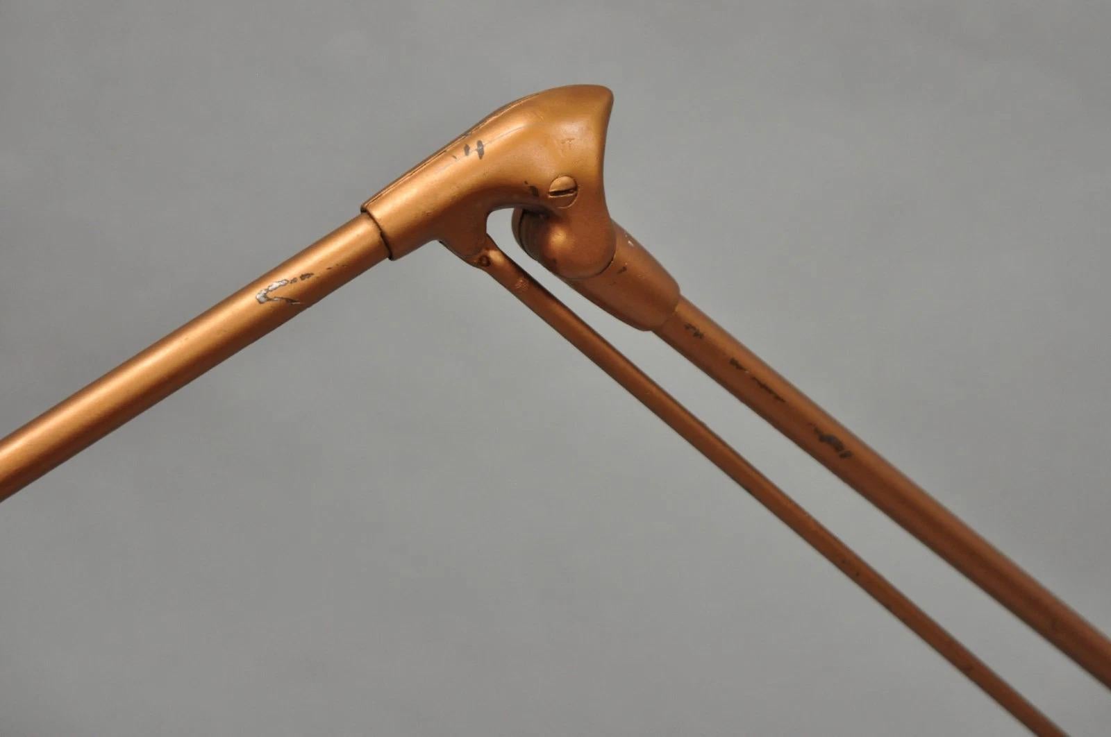 Vintage Dazor Lámpara de pie de metal regulable, alta y flotante, industrial y moderna en venta 8