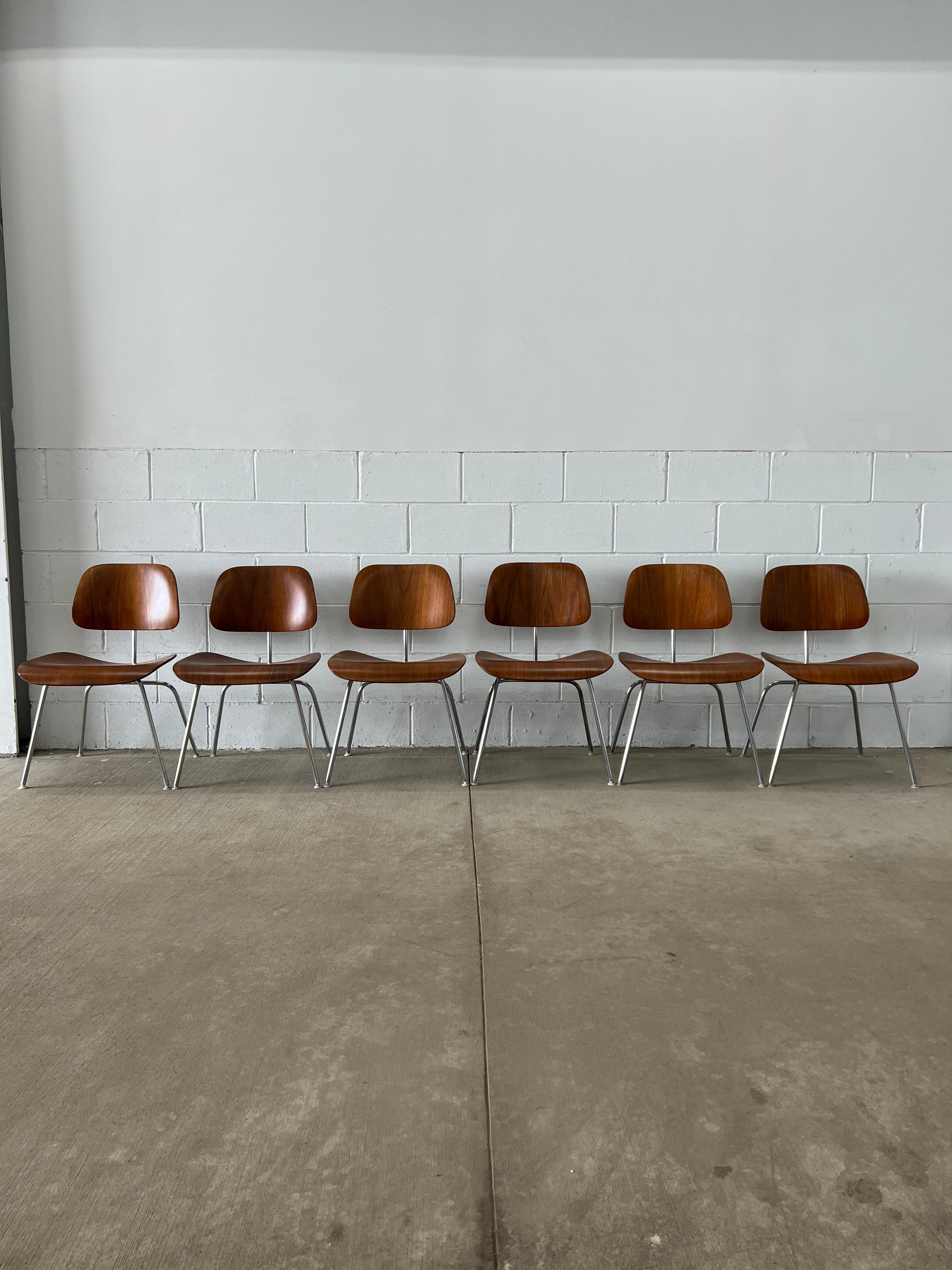 Mid-Century Modern Vintage Dcms by Charles and Ray Eames for Herman Miller, Set of 6 For Sale