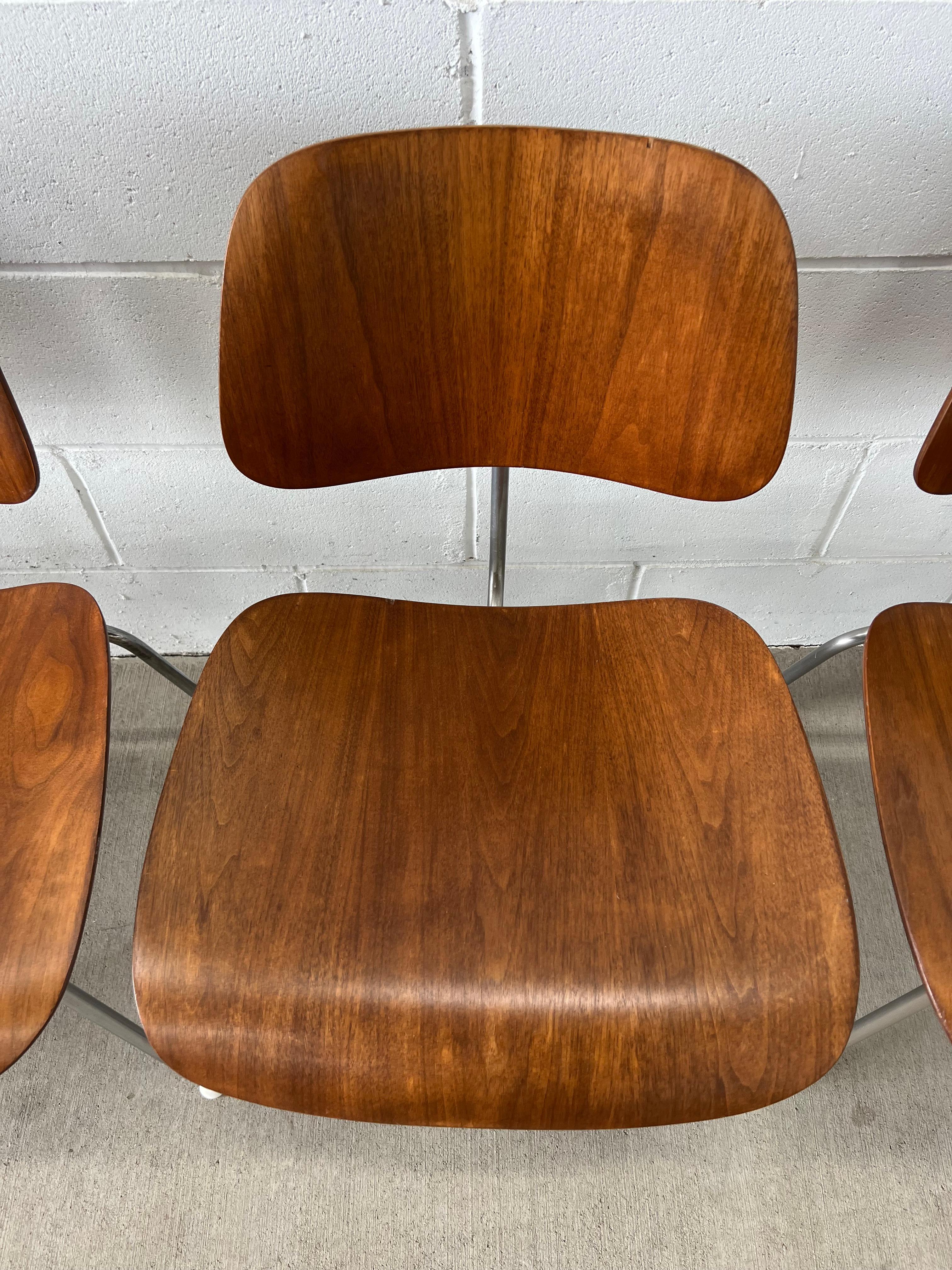 Molded Vintage Dcms by Charles and Ray Eames for Herman Miller, Set of 6 For Sale