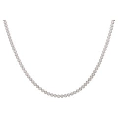 De Beers Collier rivière vintage ligne de diamants en or blanc 18 carats