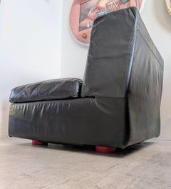 Vintage De Pas, D'urbino, Lomazzi Celesta leather chair for Zanotta Italy, 1970s