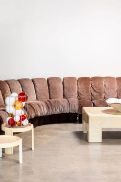 Vintage De Sede 600 “Non-Stop” Sectional Sofa, Taupe Suede