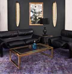 Vintage De Sede Black Leather Sofa