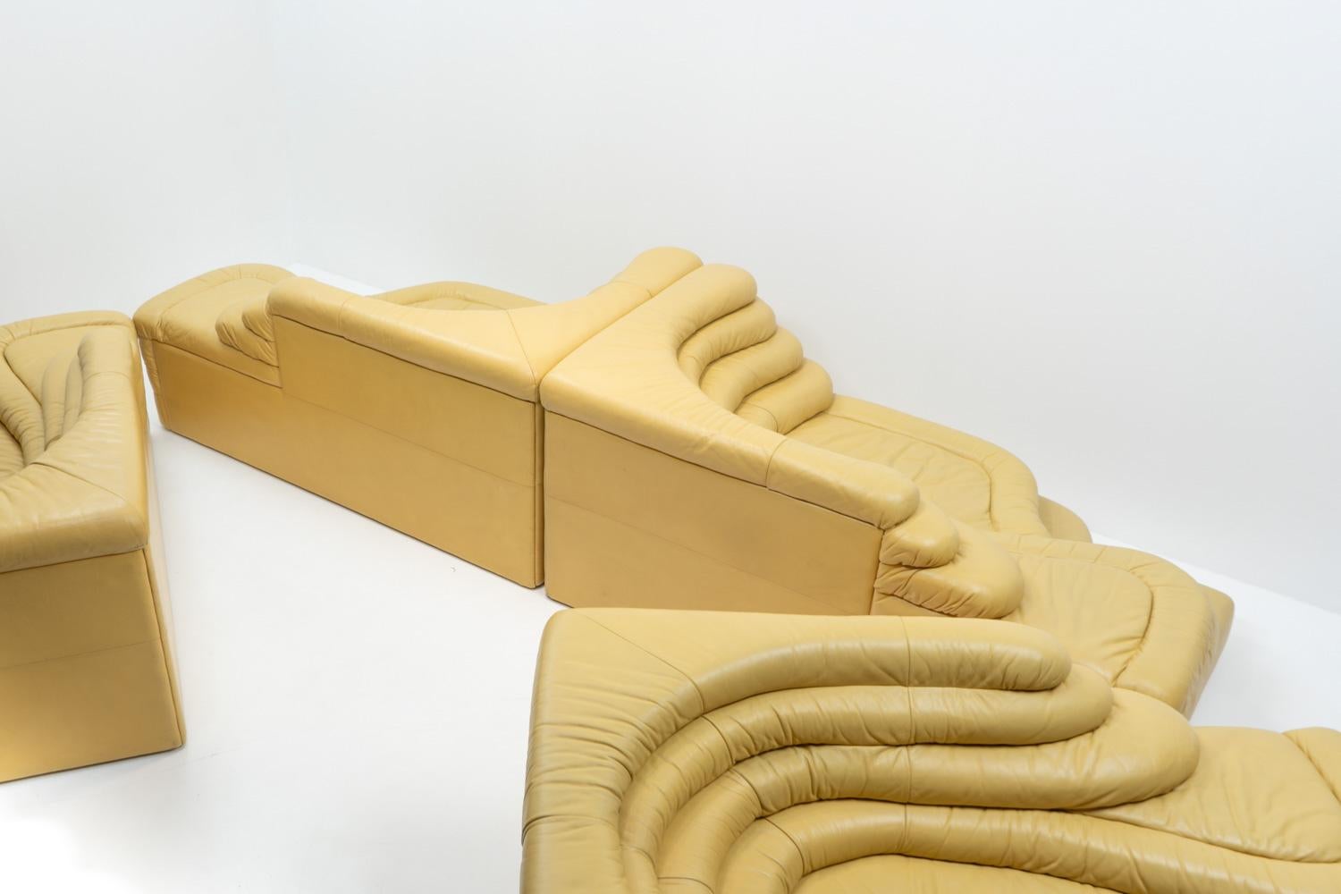 De Sede DS-1025 Canapé Terazza, ensemble de quatre, 1970 en vente 7