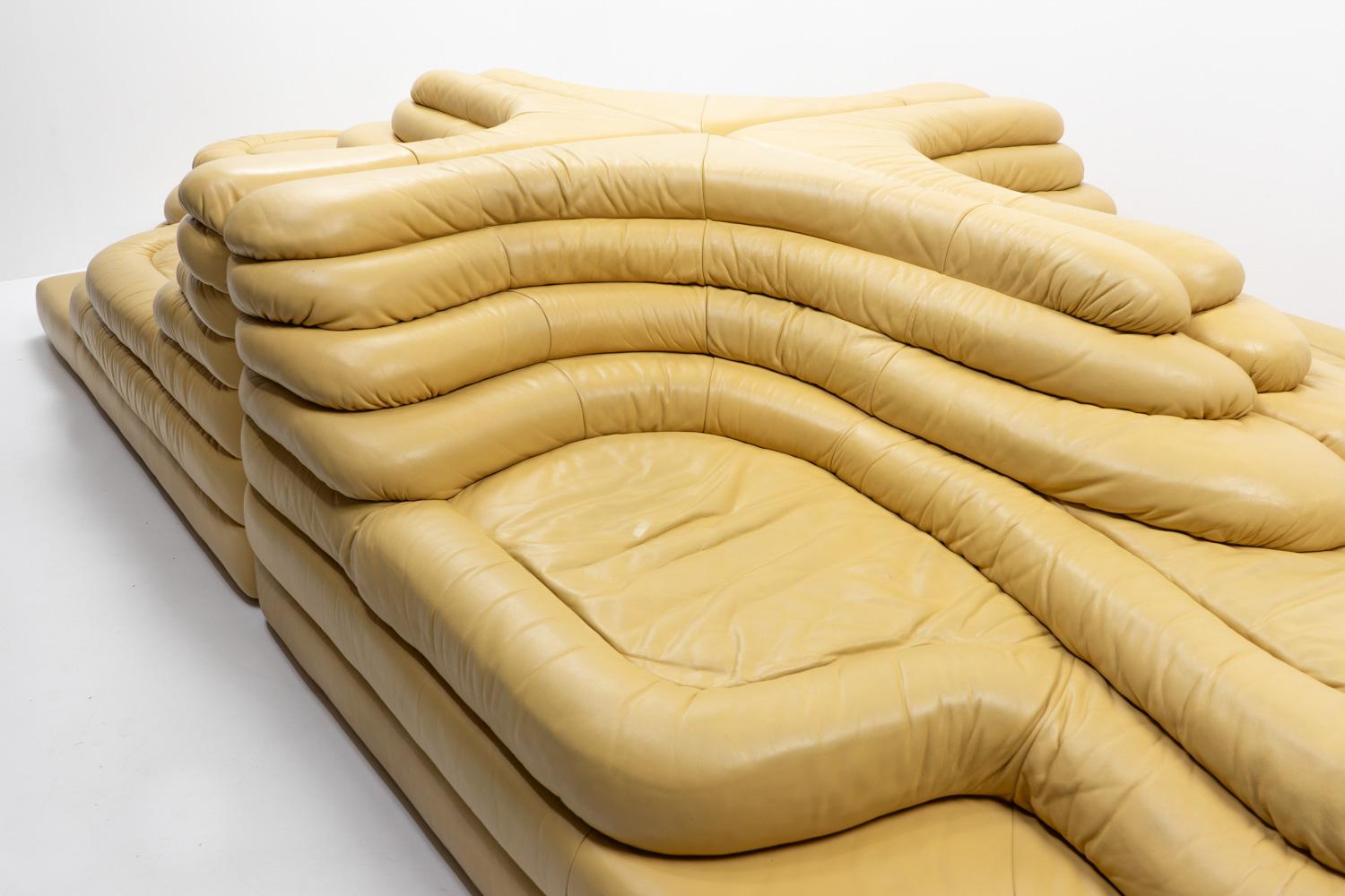 De Sede DS-1025 Canapé Terazza, ensemble de quatre, 1970 en vente 12