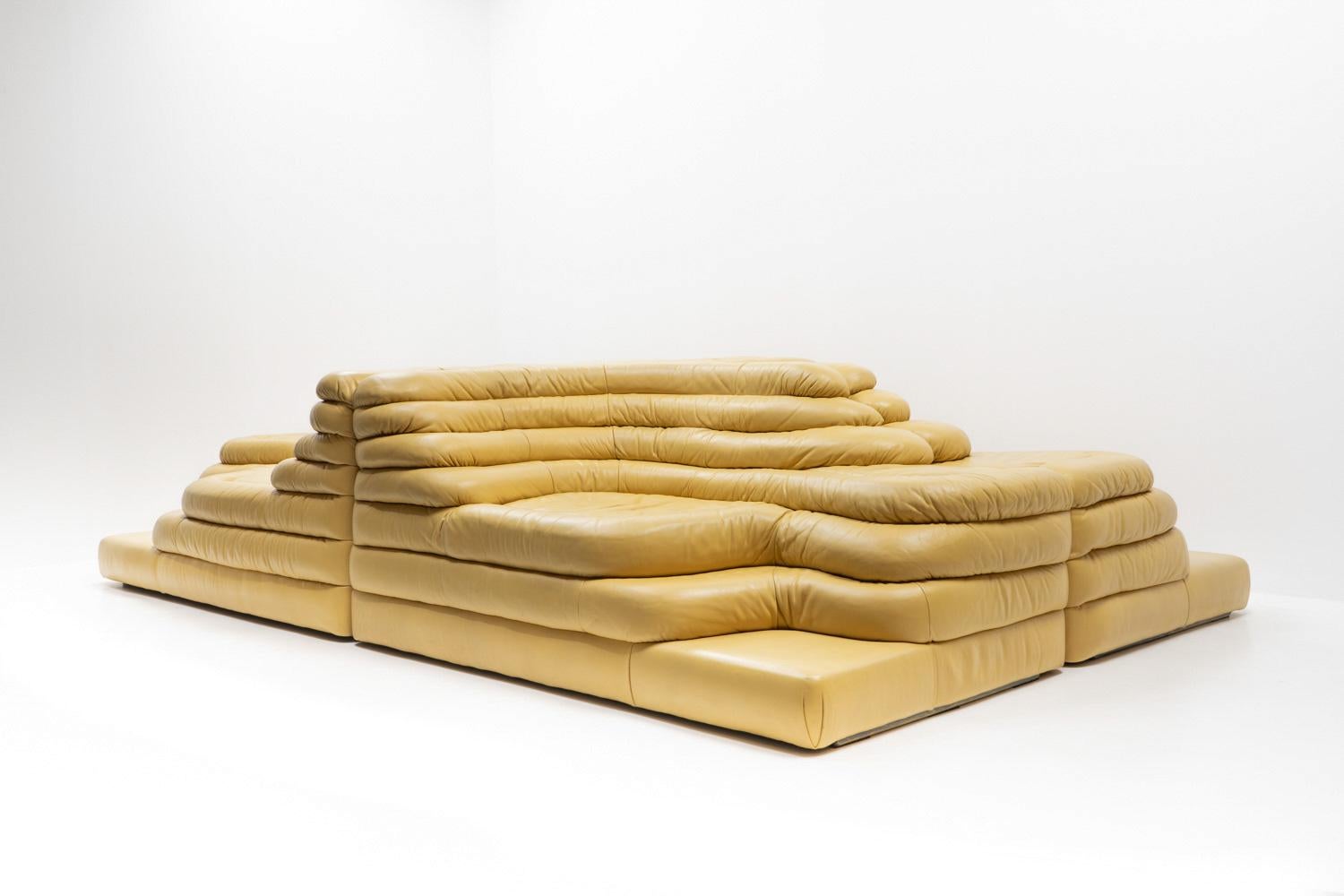 Fin du 20e siècle De Sede DS-1025 Canapé Terazza, ensemble de quatre, 1970 en vente
