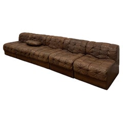 Vintage De Sede DS 11 Brown Patchwork Sofa