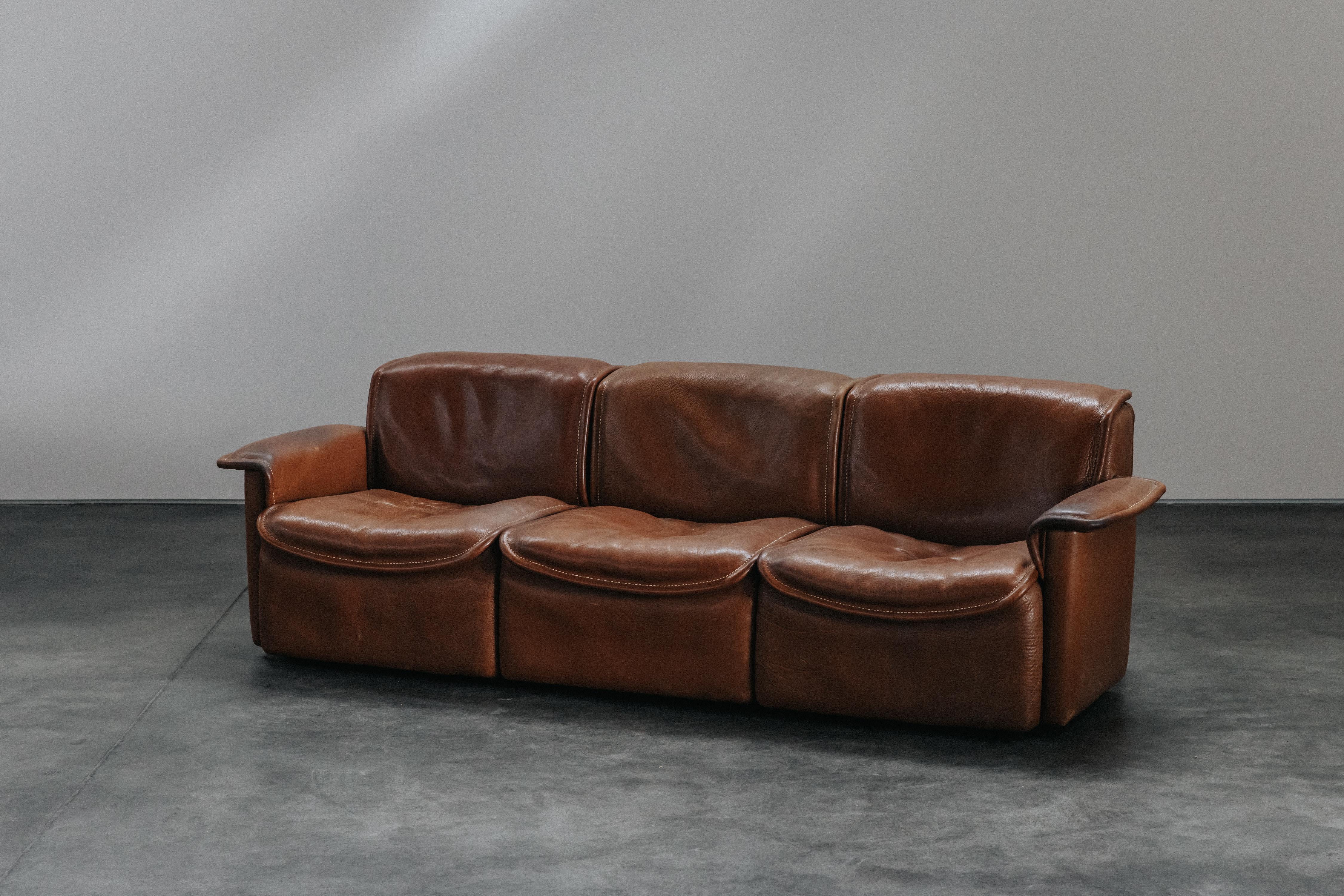 European Vintage De Sede DS-12 Sofa From Switzerland, Circa 1970