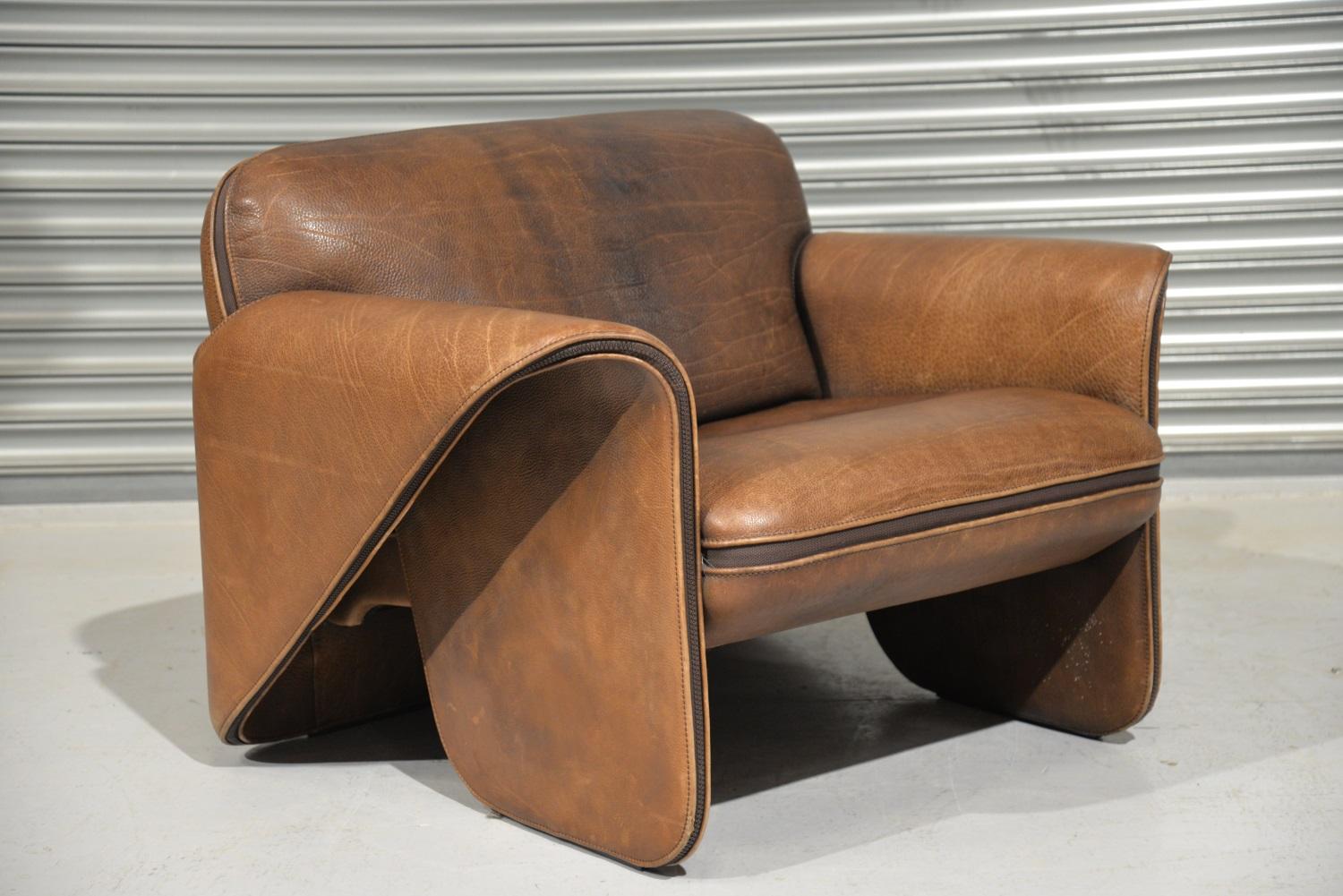 Leather Vintage De Sede 'DS 125' Armchair Designed by Gerd Lange, Switzerland, 1978