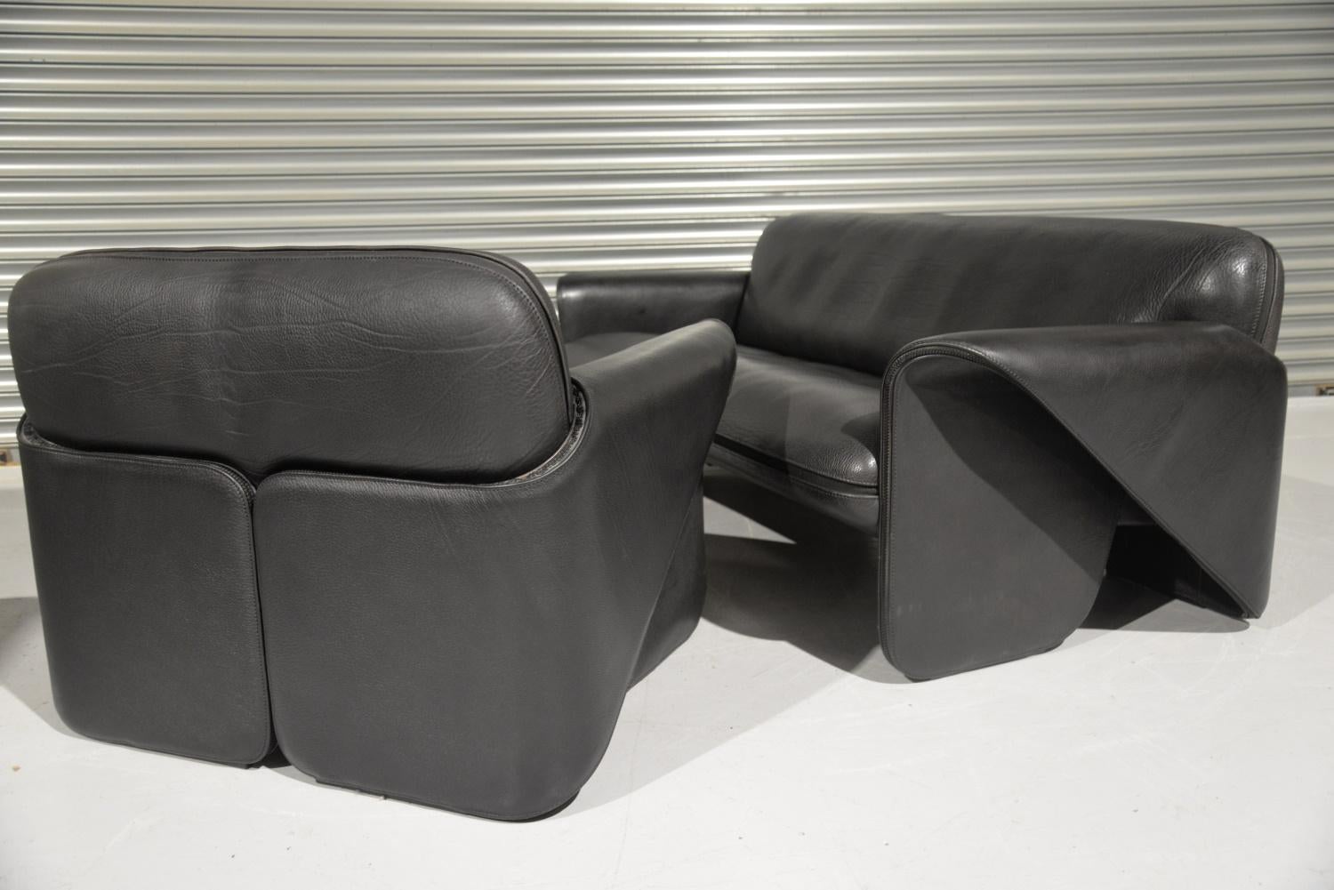 Swiss Vintage De Sede DS 125 Sofa and Armchair Design by Gerd Lange, Switzerland, 1978 For Sale