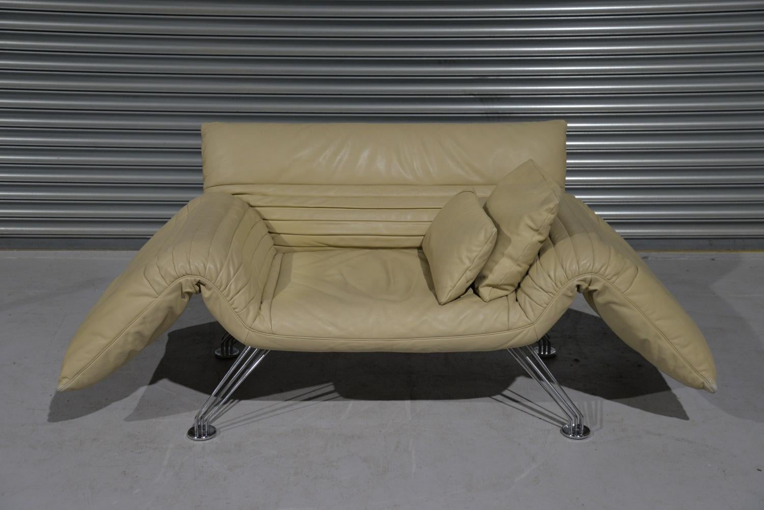 Mid-Century Modern Vintage De Sede Ds 142 Sofa / Chaise Longue by Winfried Totzek, Switzerland 1988 For Sale