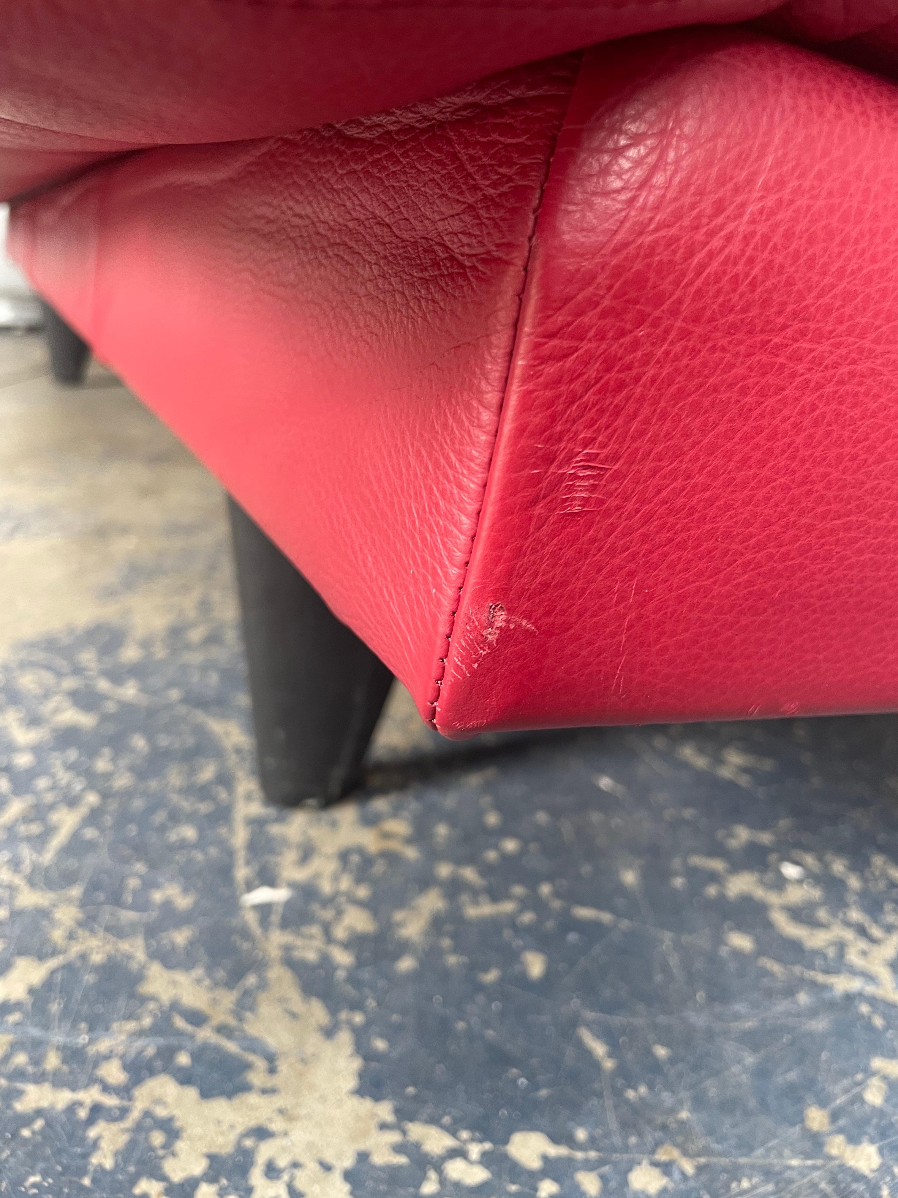 Sofa convertible De Sede DS 169 vintage en cuir rouge par Ernst Ambhler 8