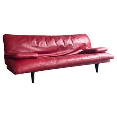 Vintage De Sede DS 169 Convertible Sofa / Daybed by Ernst Ambühler, Red Leather