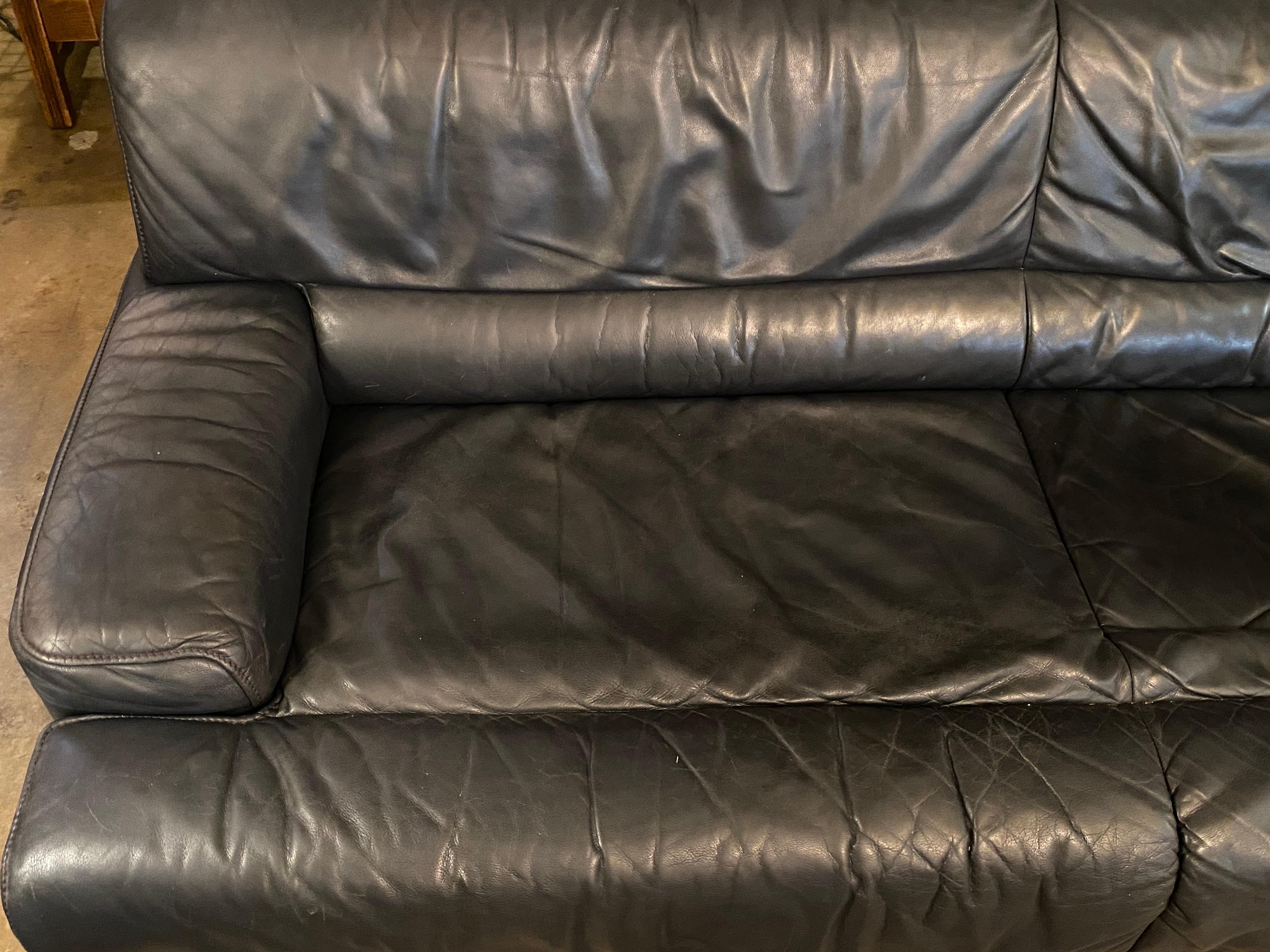 Vintage De Sede DS-18 Leder-Sofa im Zustand „Gut“ in San Antonio, TX