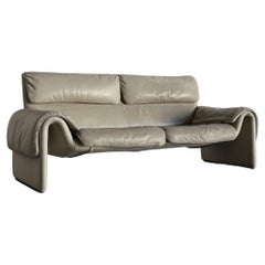 Vintage De Sede 'DS 2011' Modernist Two-Seater Sofa in Beige Leather, 1980s