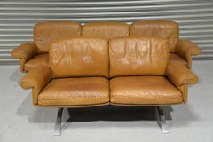 Vintage De Sede DS 31 Leather Sofa and Loveseat, Switzerland 1970s