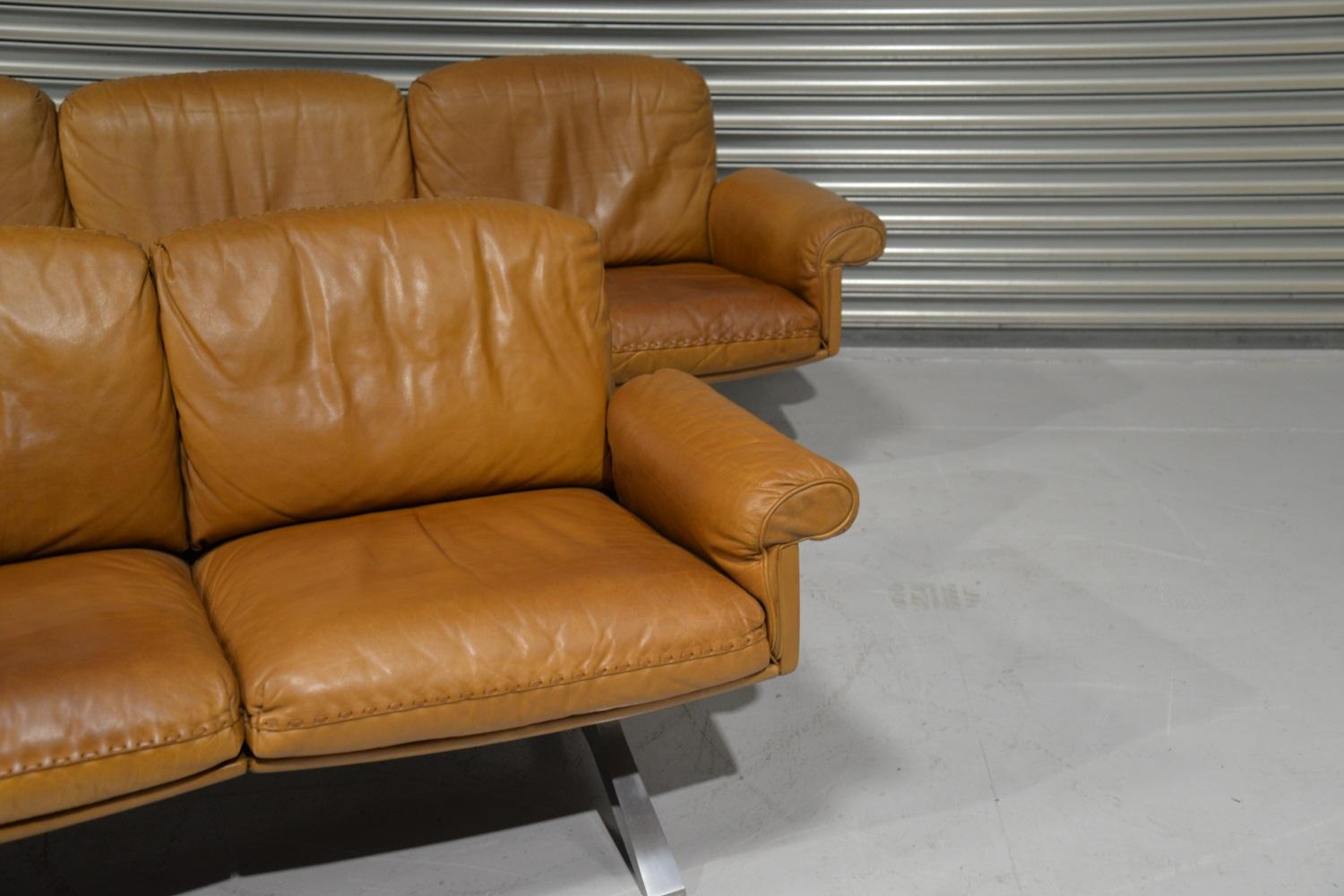 Late 20th Century Vintage De Sede DS 31 Leather Sofa and Loveseat, Switzerland 1970s For Sale