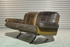Vintage De Sede DS 31 Leather Two-Seat Sofa or Loveseat, Switzerland, 1970s