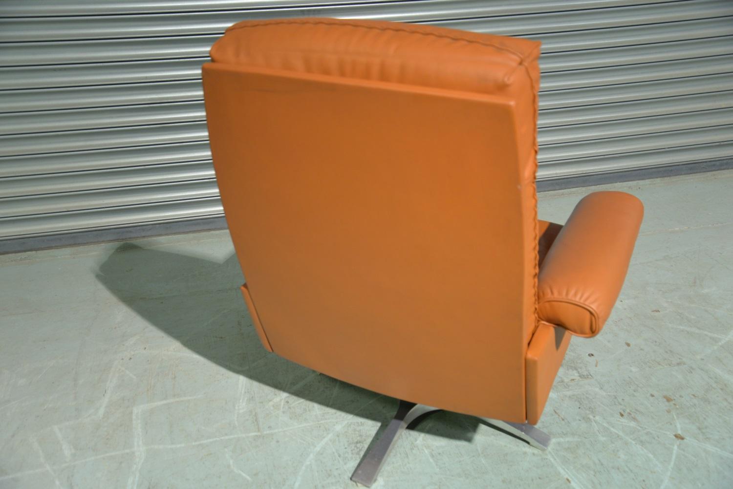 Vintage De Sede DS 31 Swivel Lounge Armchair 1970s For Sale 3