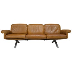 Vintage De Sede DS 31 Leather Three-Seat Sofa, Switzerland 1970s