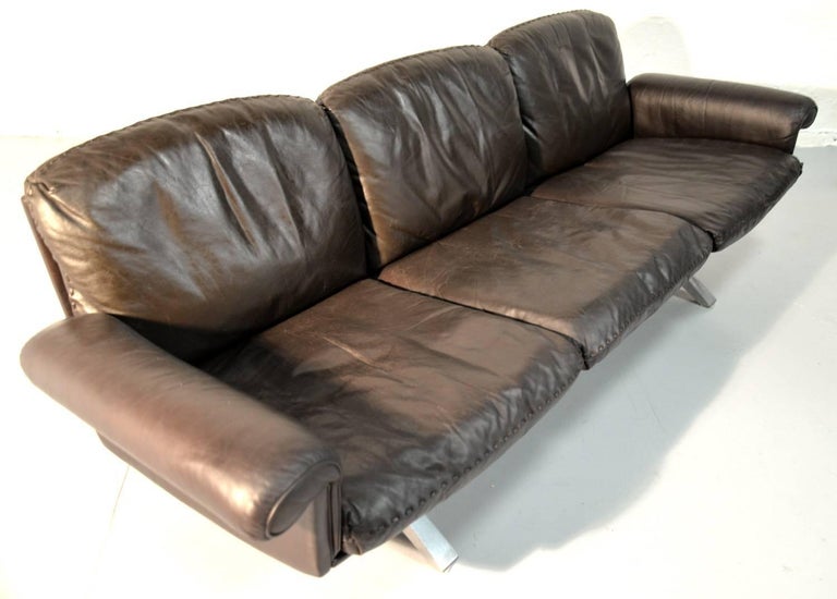 Vintage De Sede DS 31 Leather ThreeSeat Sofas, Switzerland 1970`s For