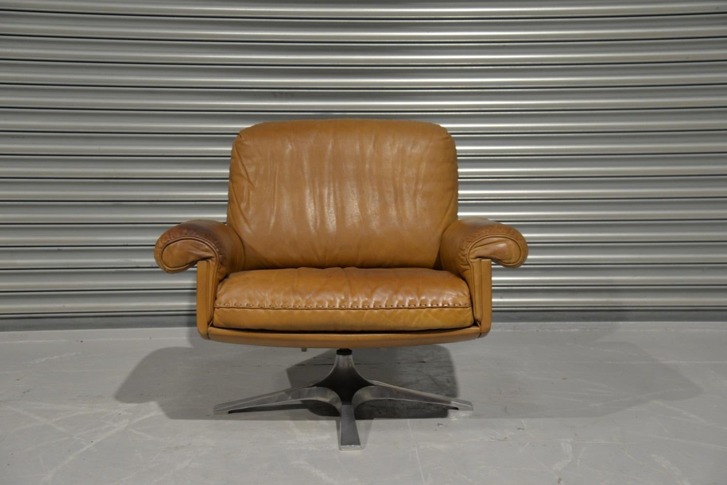 Vintage De Sede DS 31 Two-Seat Sofa with swivel armchair, Switzerland 1970`s 1