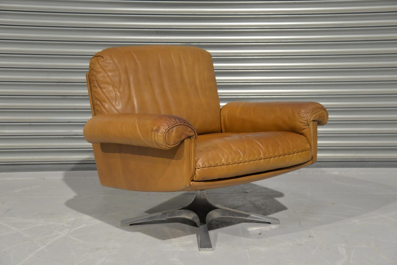 Vintage De Sede Ds 31 Two-Seat Sofa with Swivel Armchair, Switzerland, 1970s 8