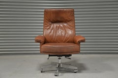 Vintage De Sede DS 35 Executive Swivel Armchair on Castors, Switzerland, 1960s