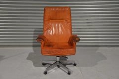 Vintage De Sede DS 35 Executive Swivel Armchair on Castors, Switzerland, 1960s