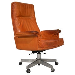 Vintage De Sede DS 35 Executive Swivel Armchair on Castors, Switzerland, 1960s