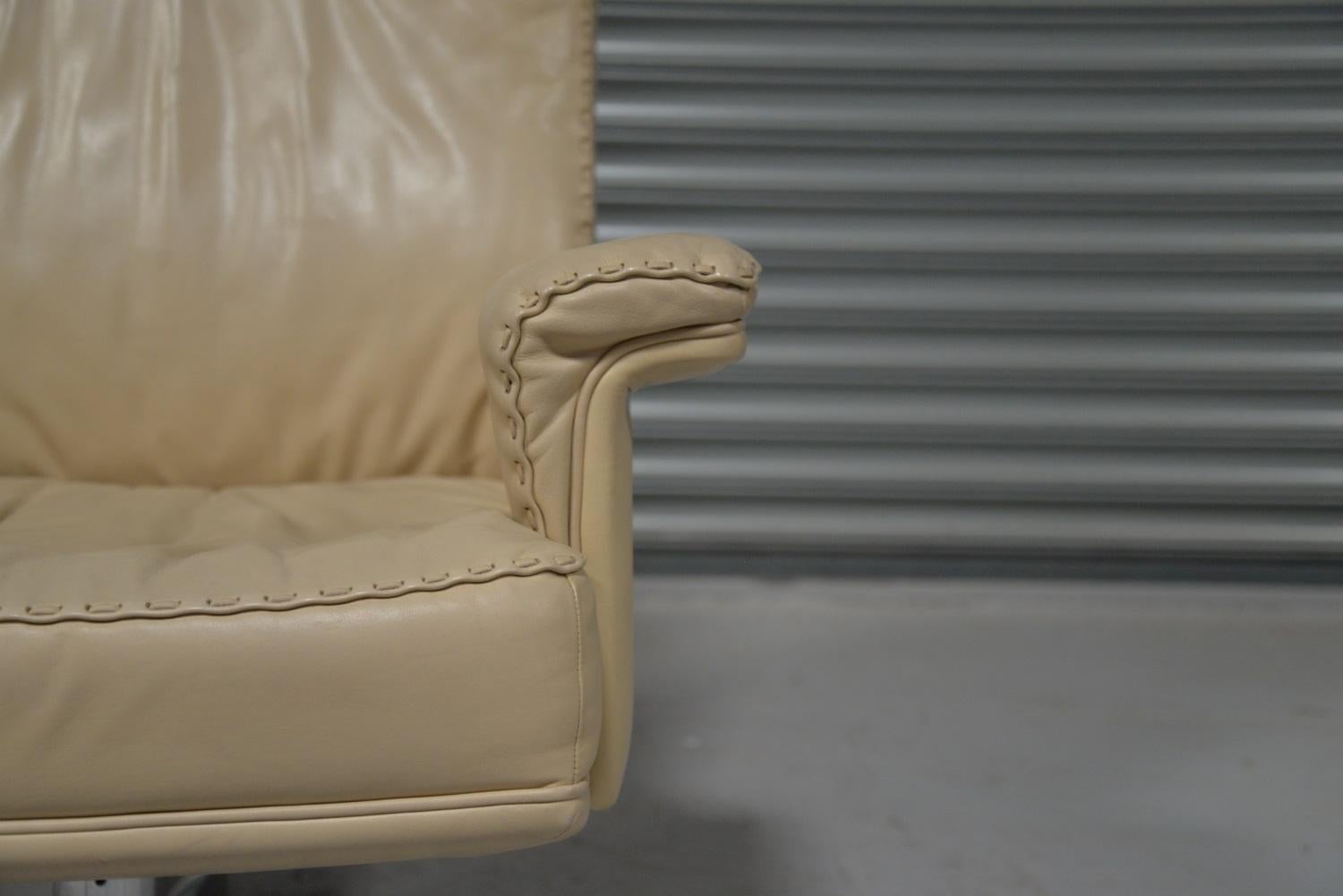 Vintage De Sede DS 35 Executive Swivel Leather Armchair, Switzerland, 1970s For Sale 7