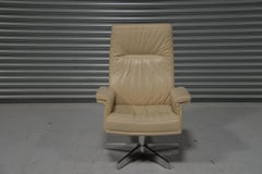 Vintage De Sede DS 35 Executive Swivel Leather Armchair, Switzerland, 1970s
