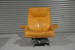 Vintage De Sede DS 35 Leather Swivel Armchair, Switzerland, 1970s