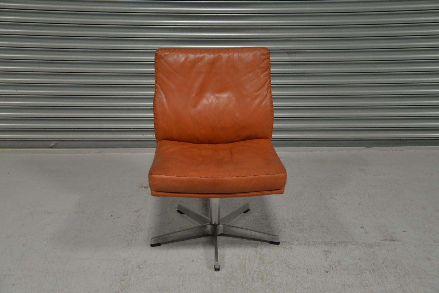Vintage De Sede DS 35 Leather Swivel Office Chair, Switzerland, 1960s 4