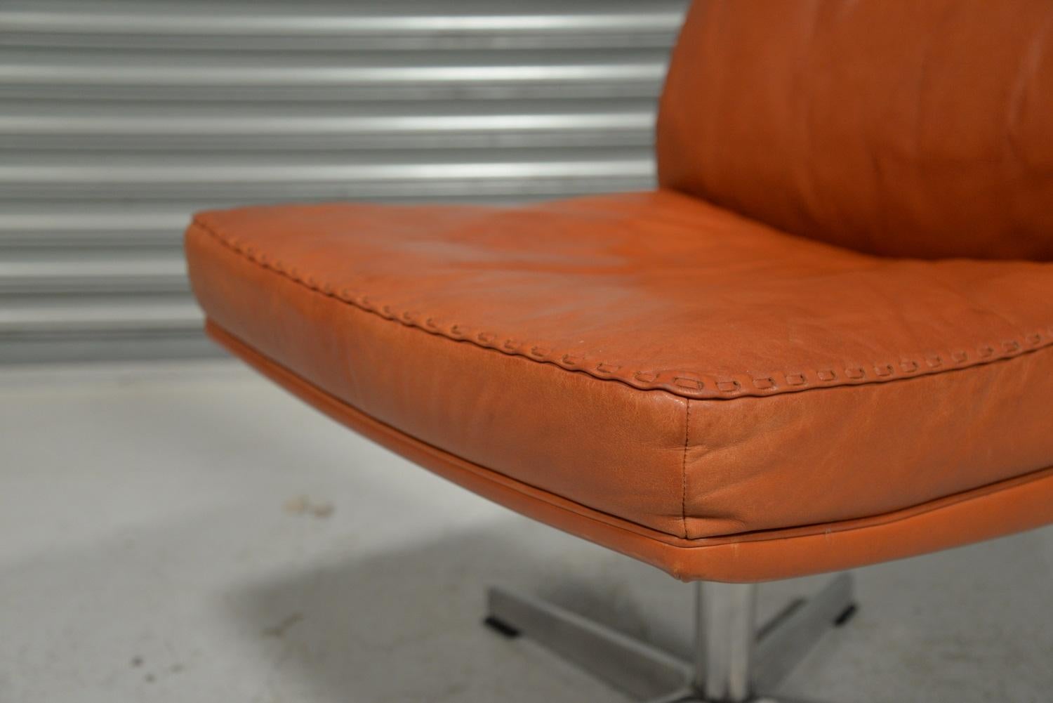 Vintage De Sede DS 35 Leather Swivel Office Chair, Switzerland, 1960s 7