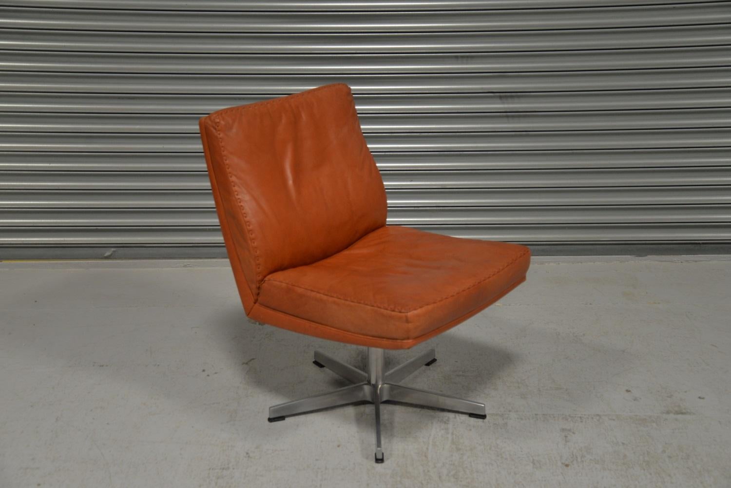 Vintage De Sede DS 35 Leather Swivel Office Chair, Switzerland, 1960s 1