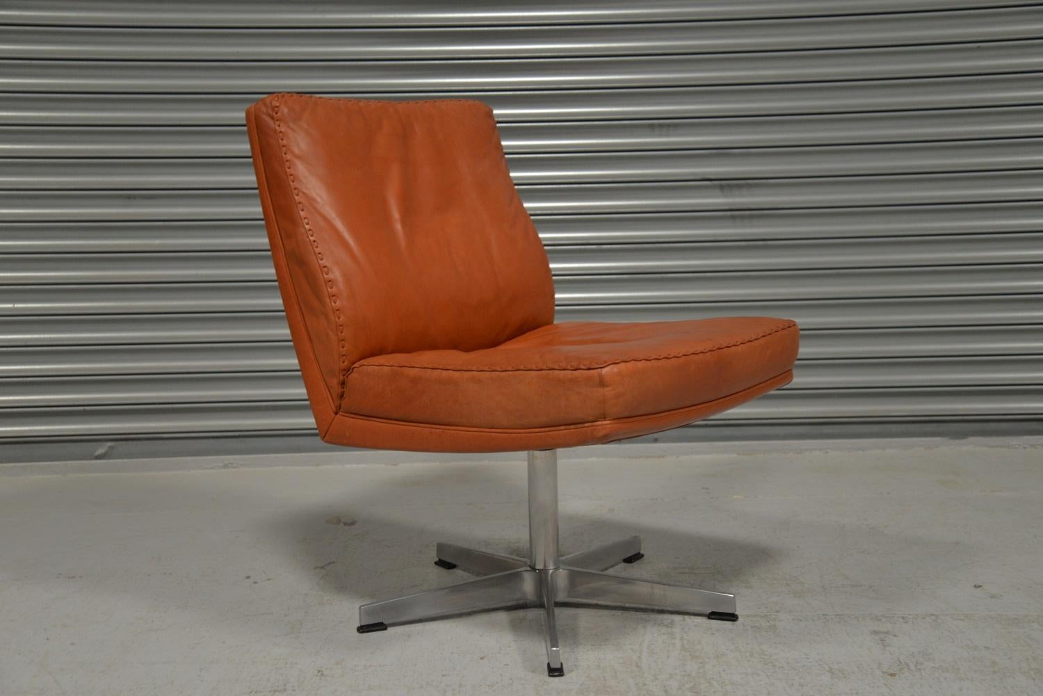 Vintage De Sede DS 35 Leather Swivel Office Chair, Switzerland, 1960s 2