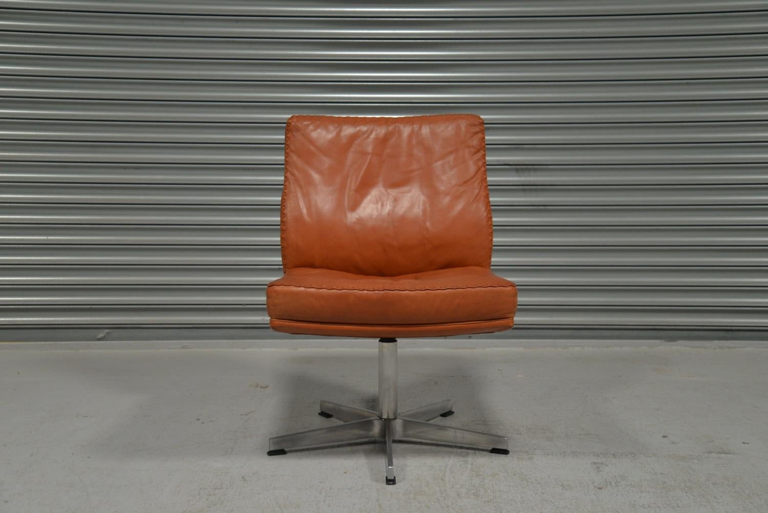 Vintage De Sede DS 35 Leather Swivel Office Chair, Switzerland, 1960s 3