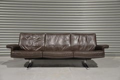 Dreisitziges Leder-Sofa DS 35 von De Sede, Schweiz, 1960er Jahre