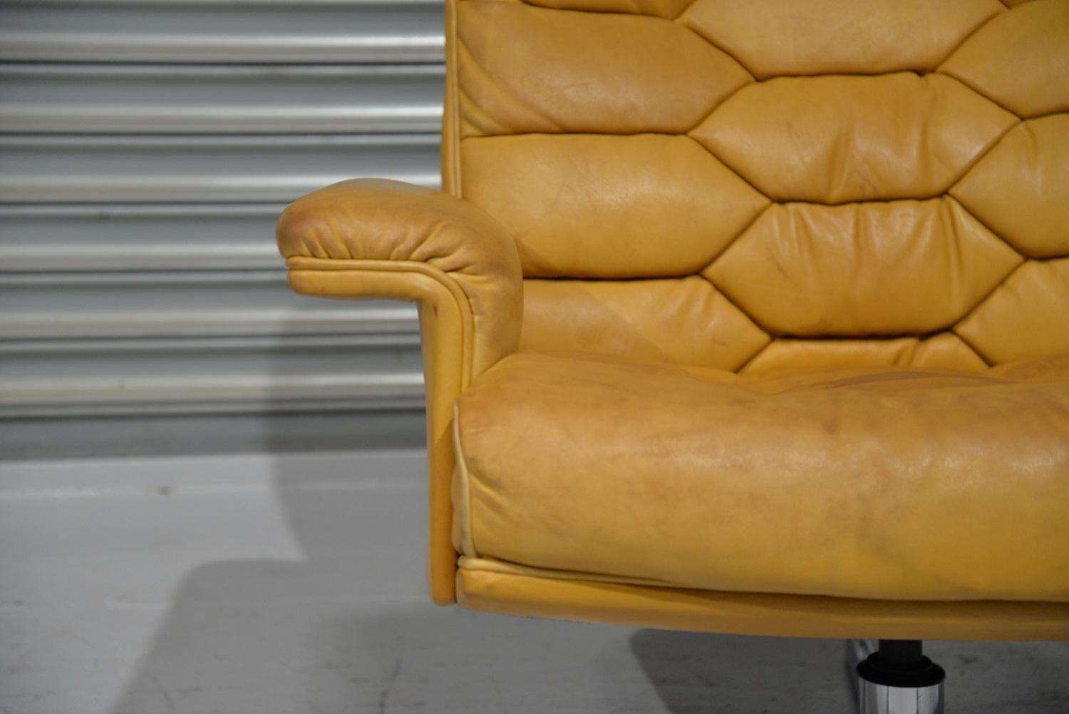 Vintage De Sede DS-P Swivel Armchair by Robert Haussmann, Switzerland 1970s For Sale 3