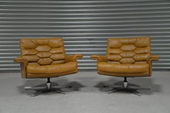Vintage De Sede DS-P Swivel Armchairs by Robert Haussmann, Switzerland, 1970`s