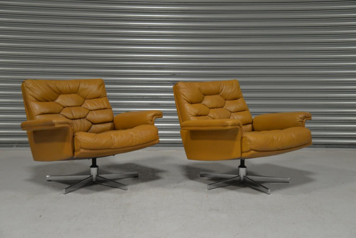 Sillones giratorios De Sede DS-P vintage de Robert Haussmann, Suiza, años 70 en venta 1