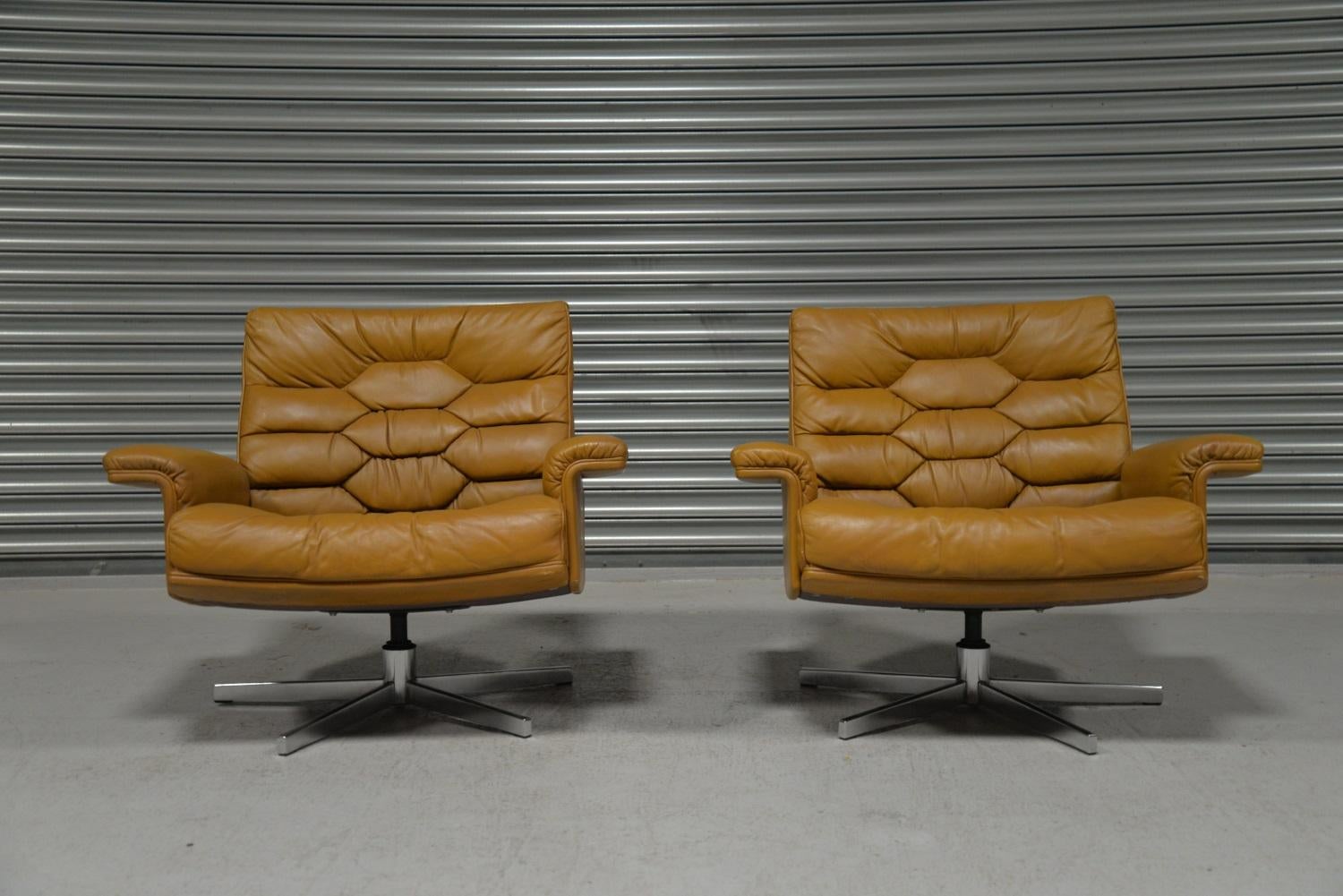 Sillones giratorios De Sede DS-P vintage de Robert Haussmann, Suiza, años 70 en venta 2