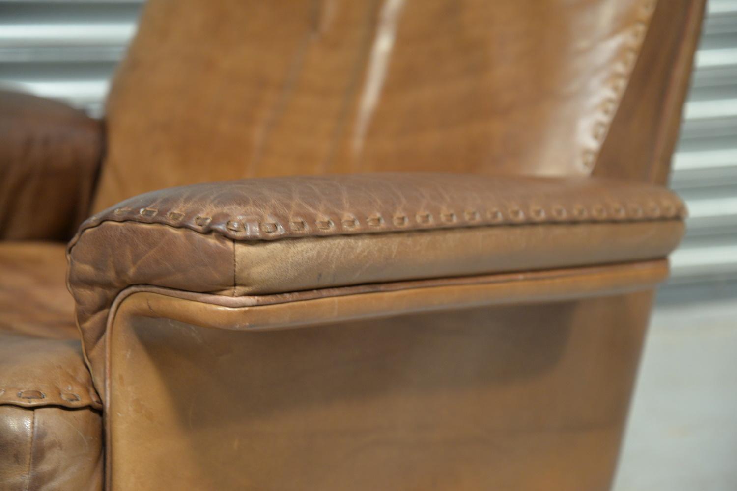 Vintage De Sede DS 35 Swivel Leather Armchair, Switzerland, 1970s For Sale 4