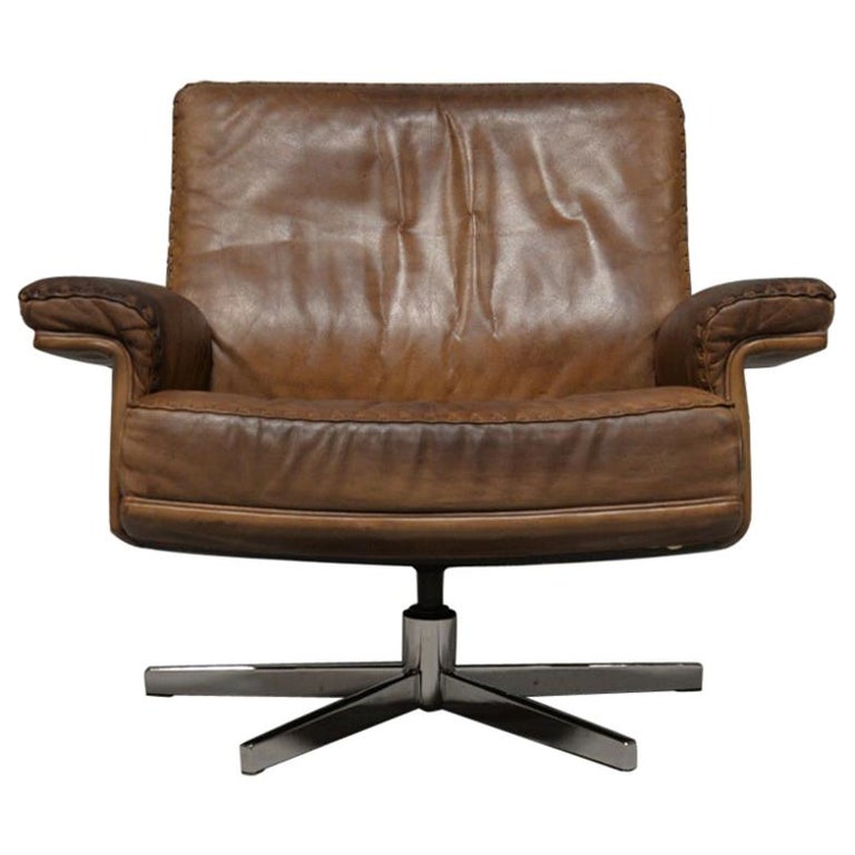 Brown Leather Swivel Chairs 188 For Sale On 1stdibs